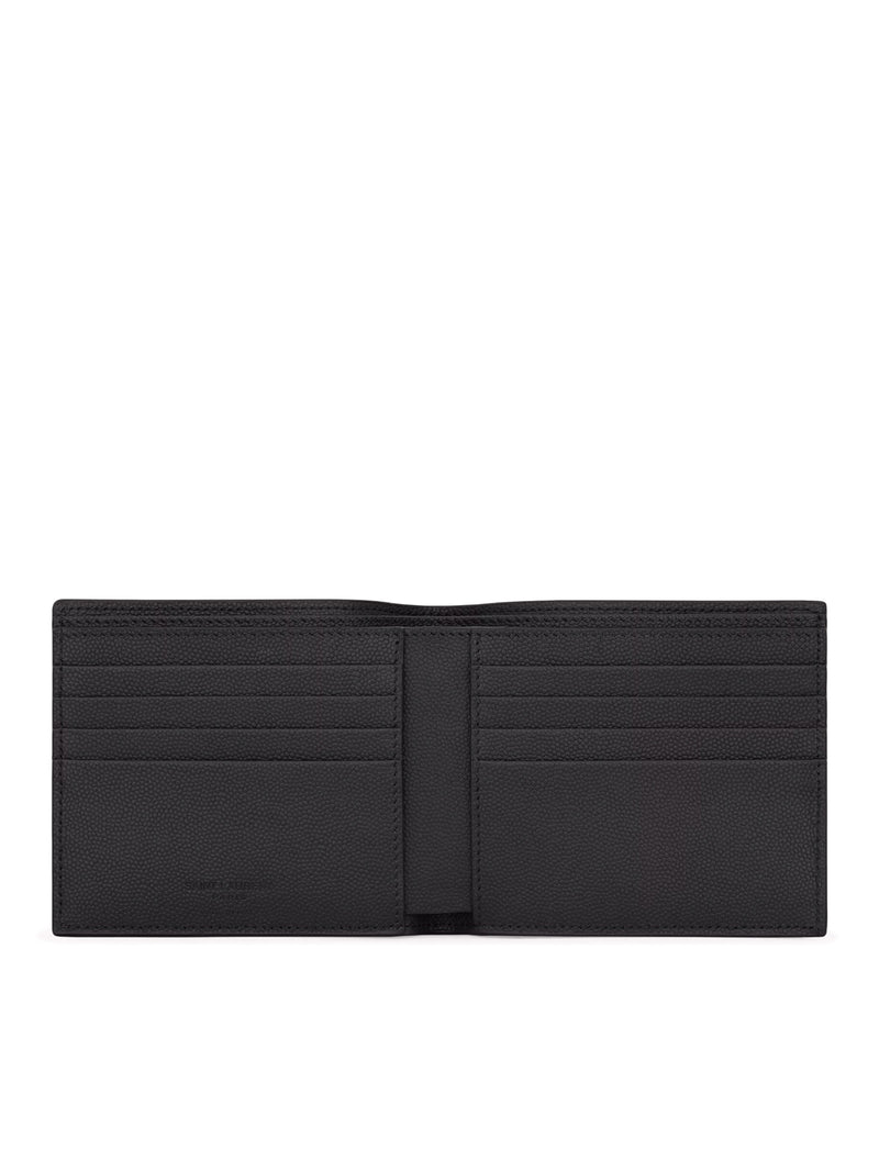 SAINT LAURENT PARIS EAST/WEST TEXTURED LEATHER WALLET