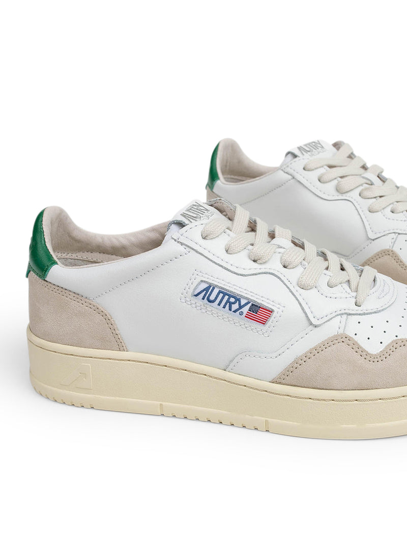 AUTRY MEDIALIST 01 IN WHITE LEATHER