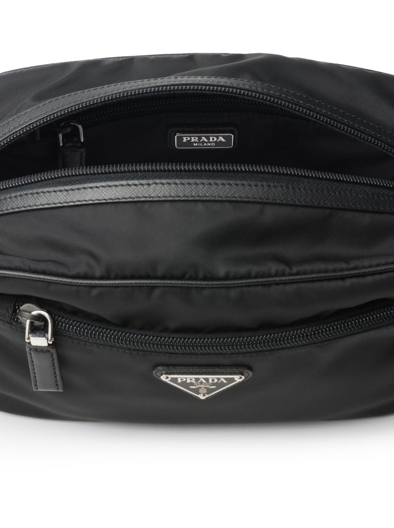 TRAVEL POUCH IN RE-NYLON AND SAFFIANO