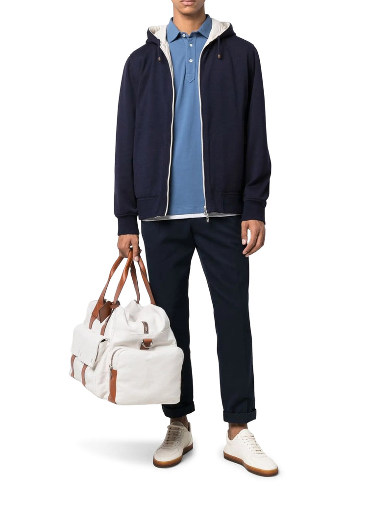 BRUNELLO CUCINELLI LEISURE-FIT PLEATED GABARDINE TROUSERS