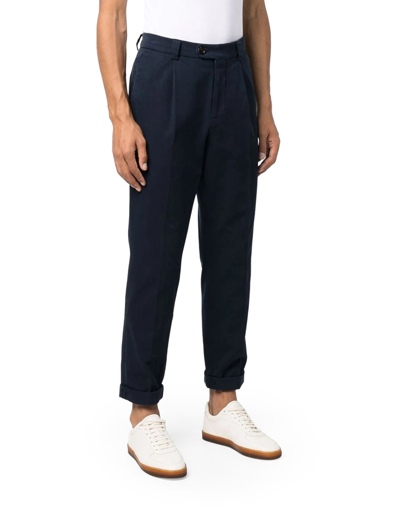 BRUNELLO CUCINELLI LEISURE-FIT PLEATED GABARDINE TROUSERS