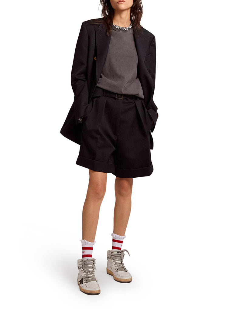 GREY T-SHIRT WITH CRYSTALS