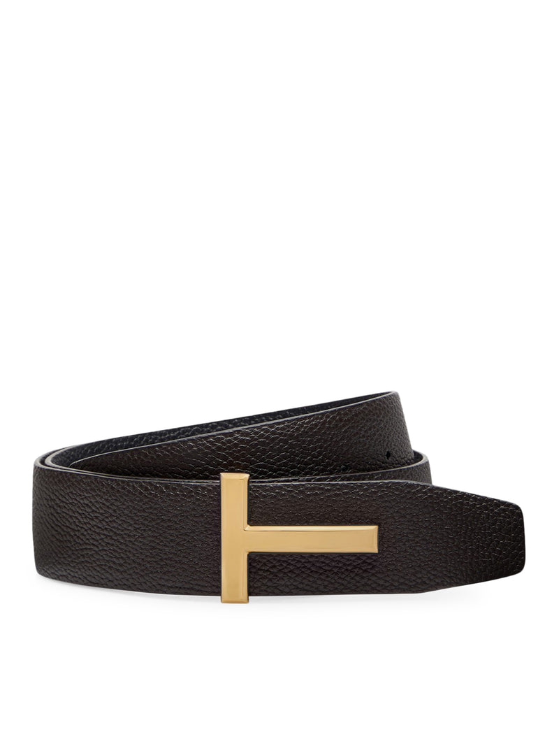 RIDGE T REVERSIBLE BELT IN HAMMERED LEATHER