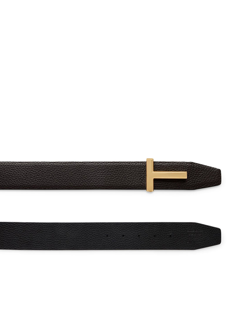 RIDGE T REVERSIBLE BELT IN HAMMERED LEATHER