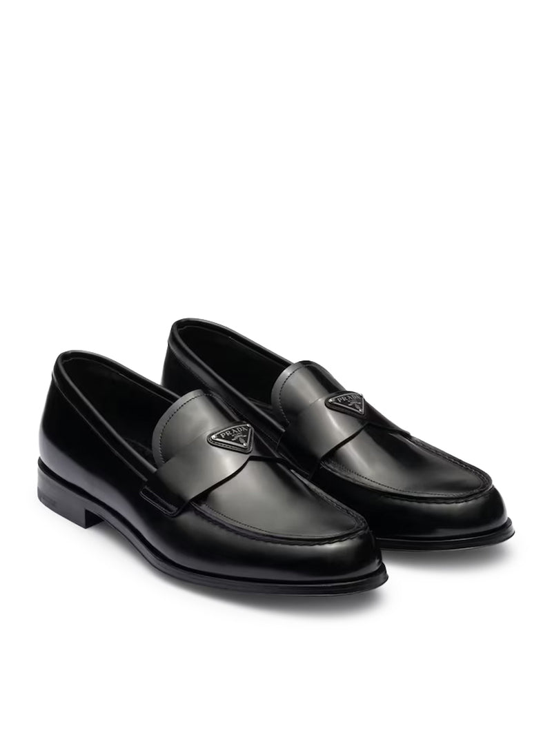 BRUSHED LEATHER LOAFERS