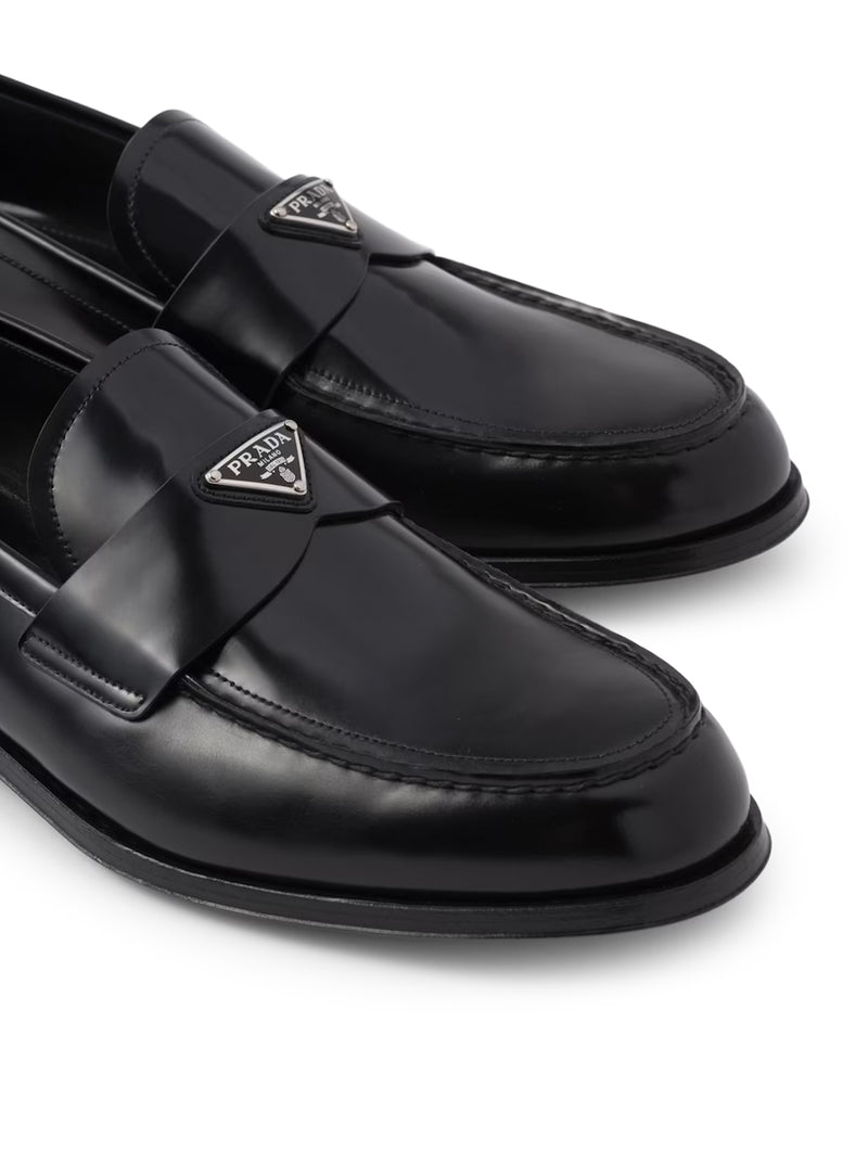 BRUSHED LEATHER LOAFERS