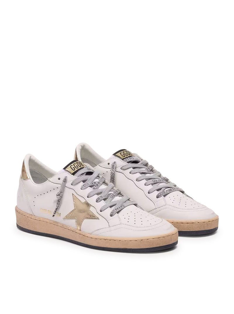 BALL-STAR SNEAKERS WITH GOLDEN STAR AND TAB ON THE HEEL