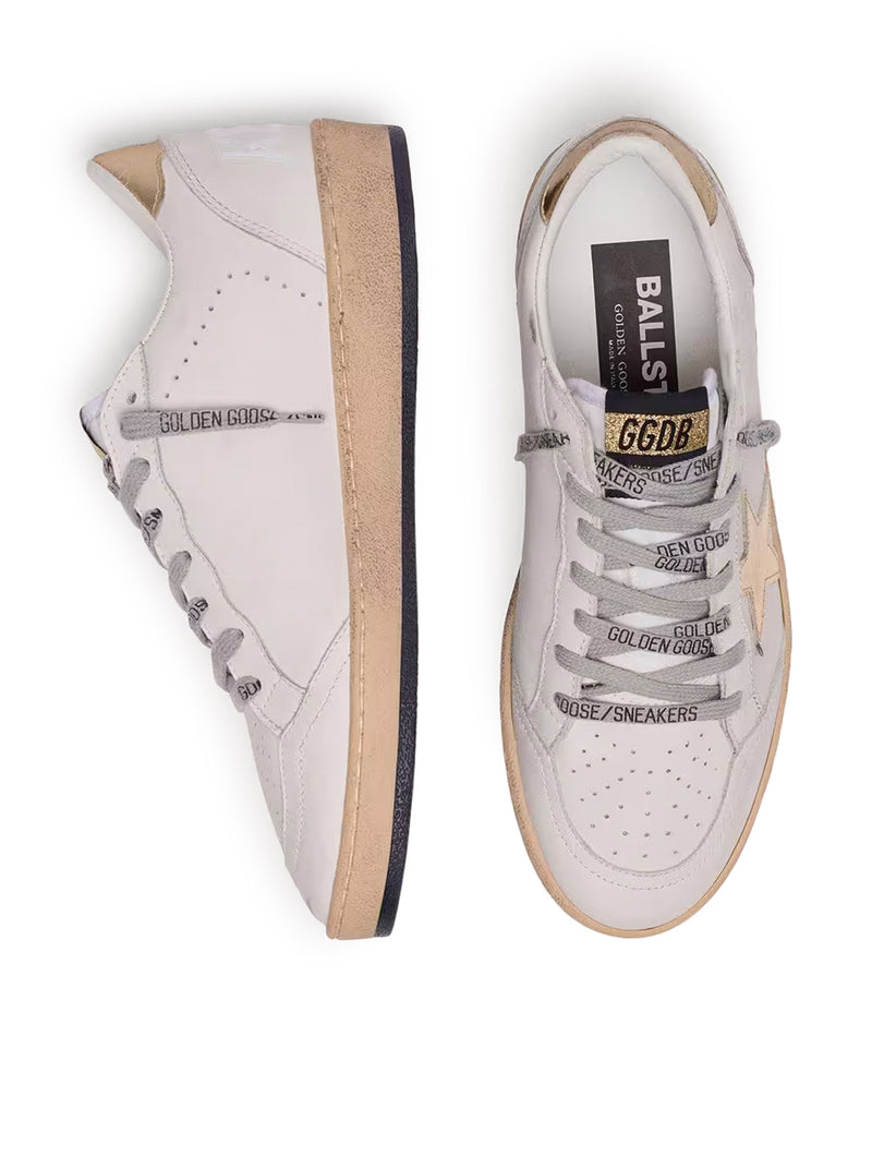 BALL-STAR SNEAKERS WITH GOLDEN STAR AND TAB ON THE HEEL