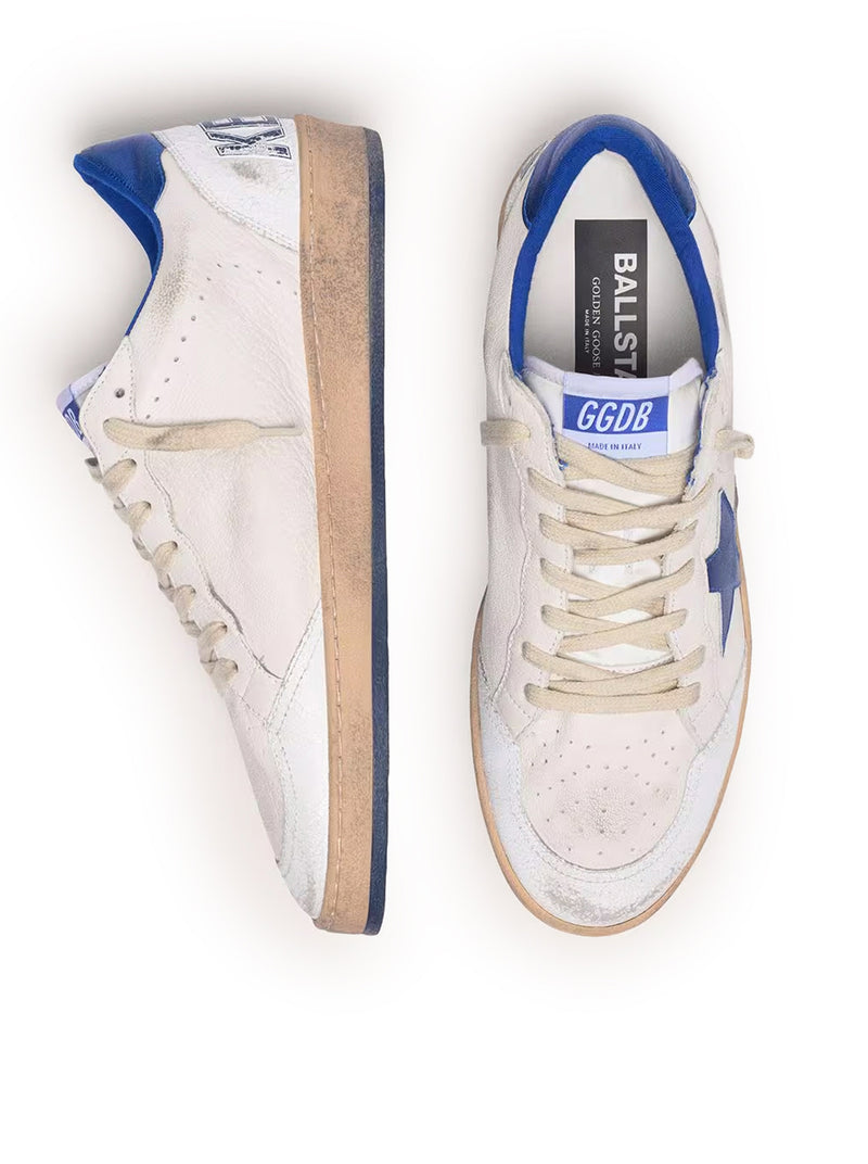 BALL-STAR WISHES IN WHITE NAPPA WITH BLUE STAR AND HEEL