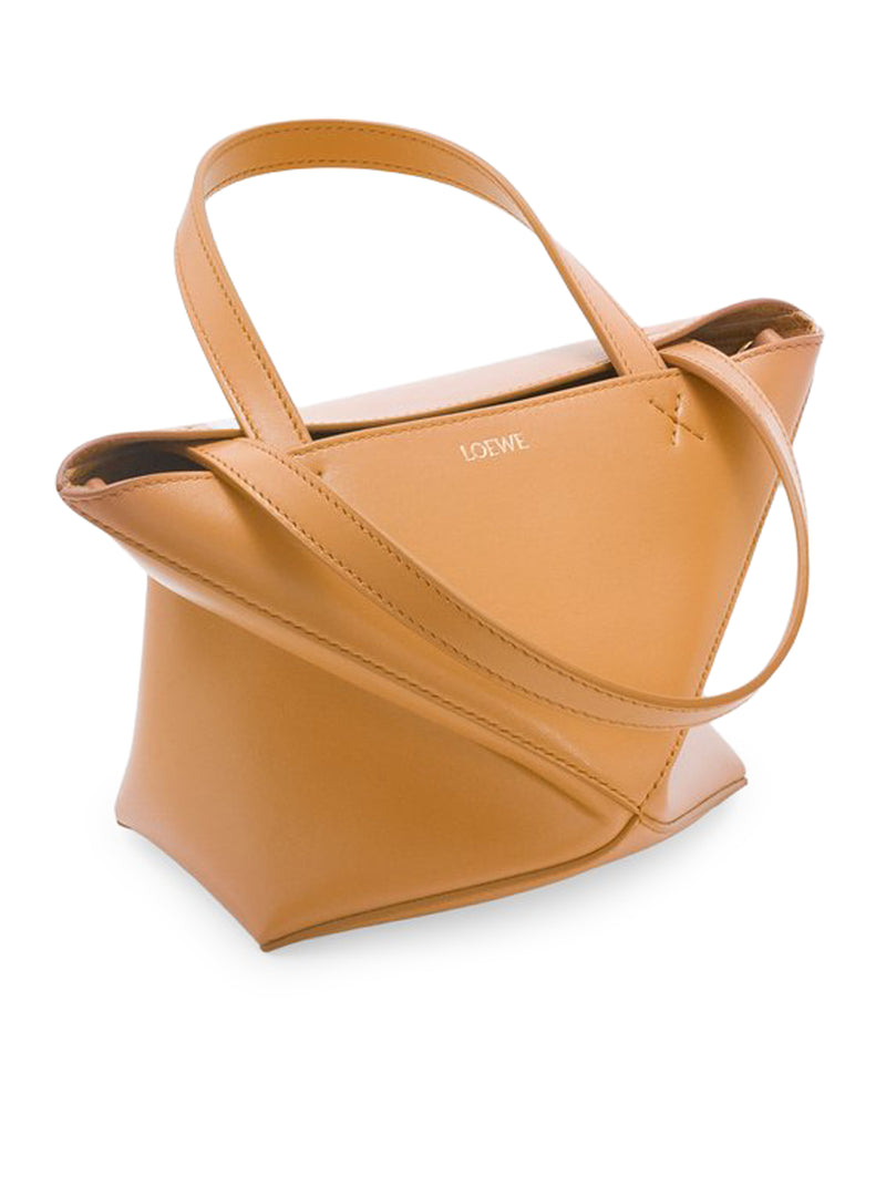 PUZZLE FOLD TOTE BAG IN POLISHED CALFSKIN
