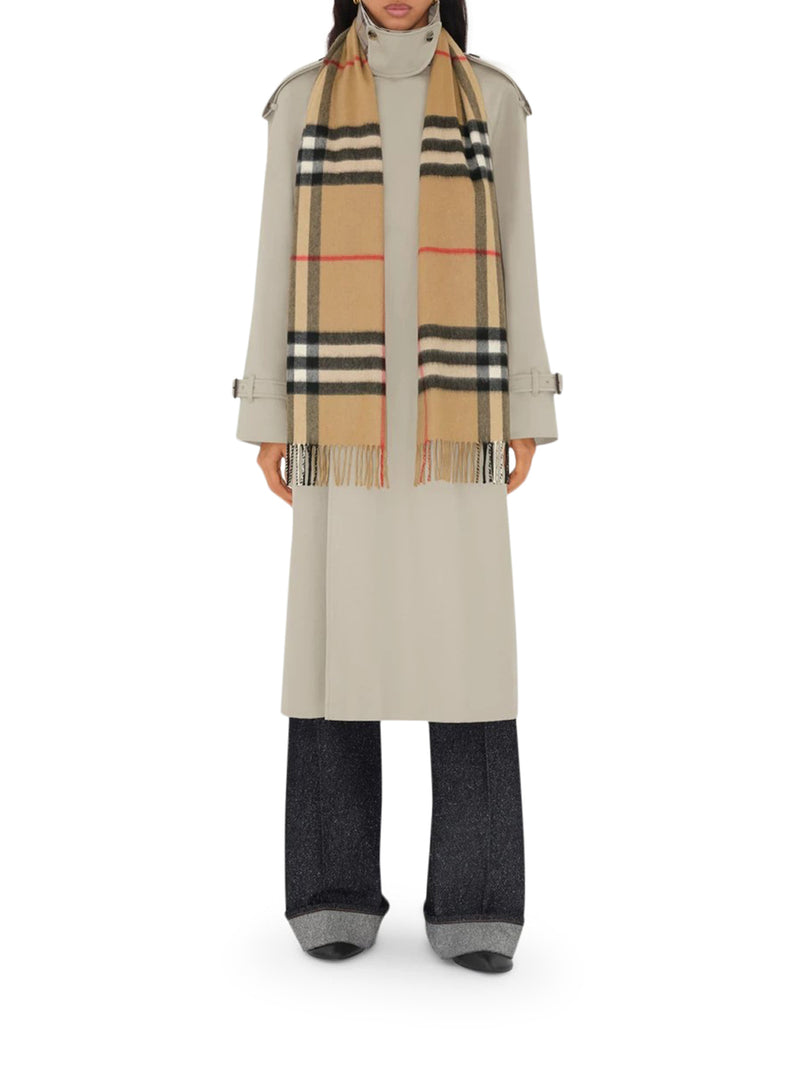 CHECK CASHMERE SCARF