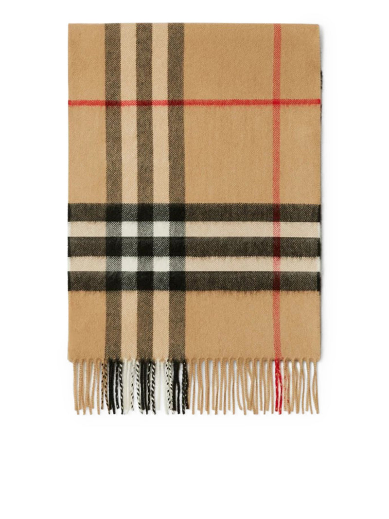 CHECK CASHMERE SCARF