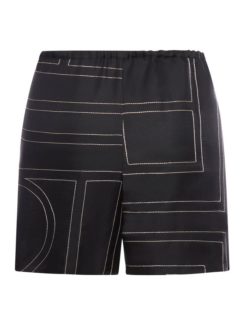 MONOGRAM SILK SHORTS