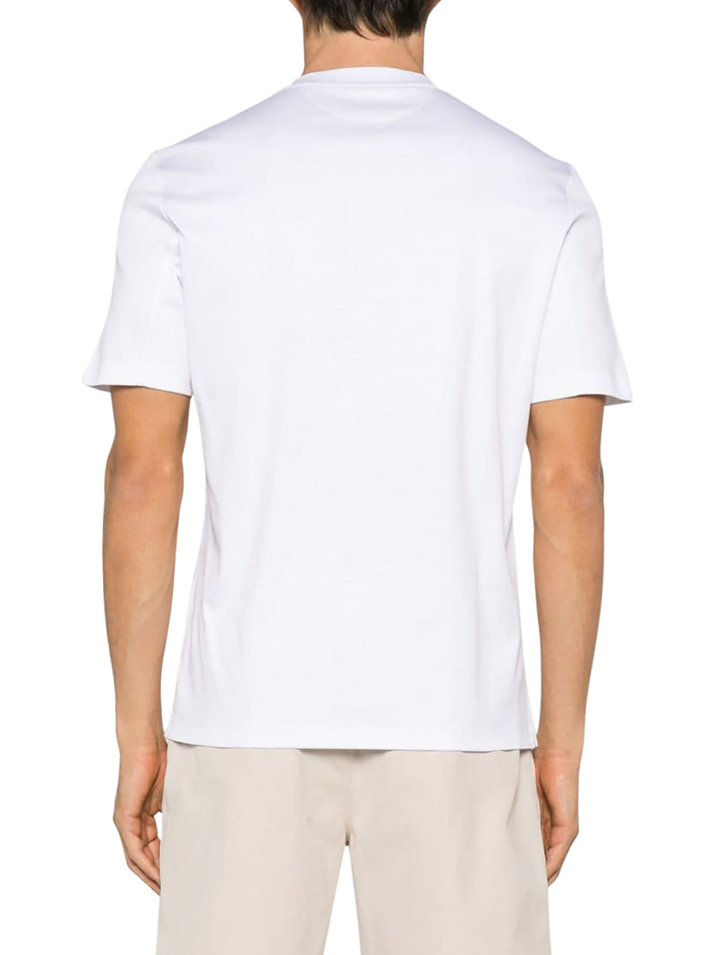 COTTON T-SHIRT WITH CONTRASTING LOGO PRINT