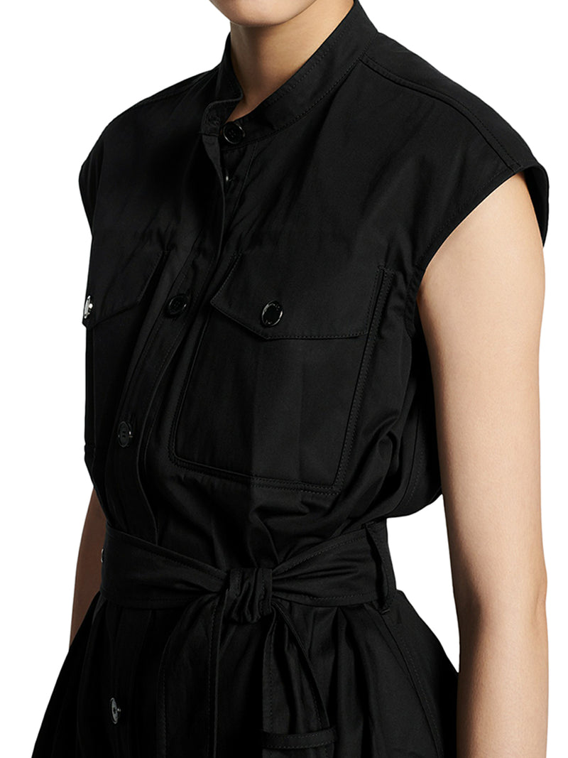 short dress in cotton gabardine