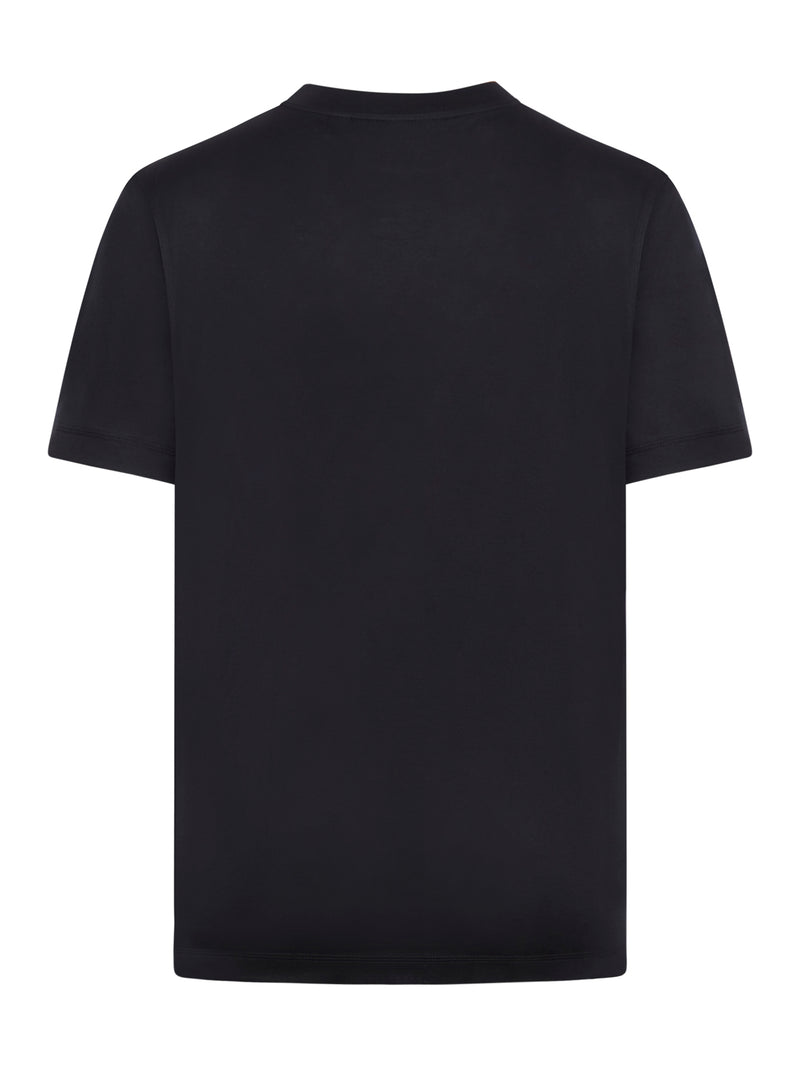 COTTON T-SHIRT WITH EMBROIDERED EKD LOGO IN CONTRAST
