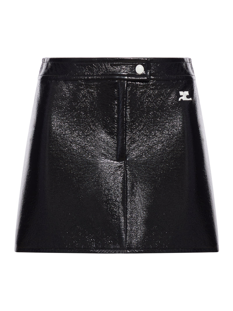 REEDITION VINYL MINI SKIRT
