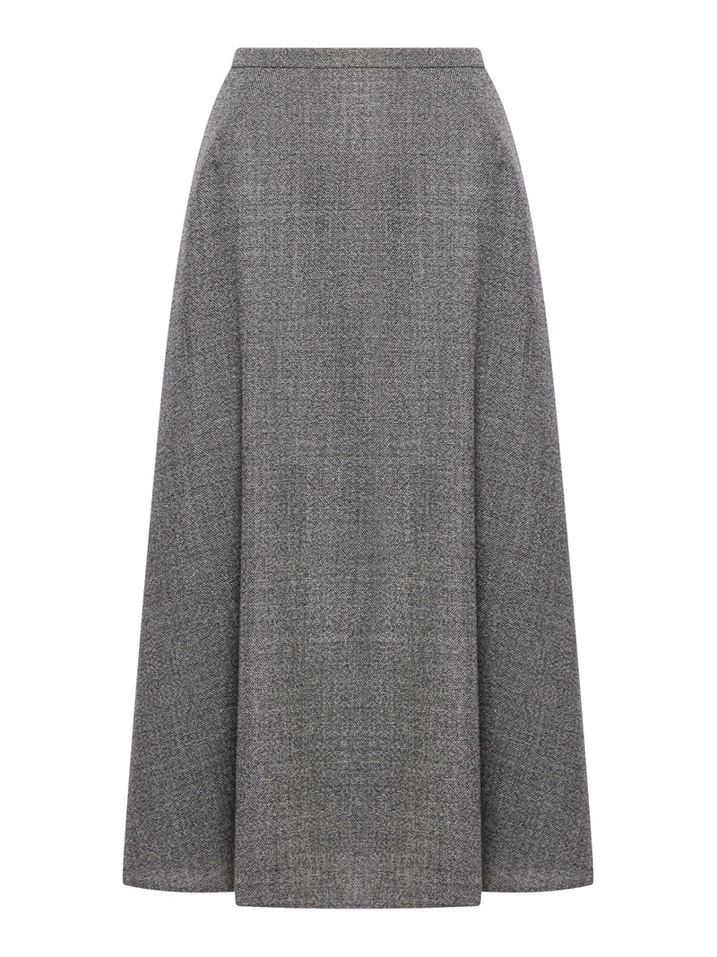 flared wool skirt