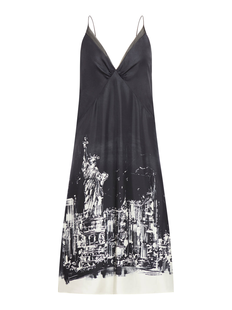 PRINTED SILK DRESS