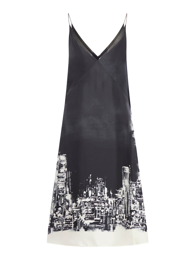 PRINTED SILK DRESS