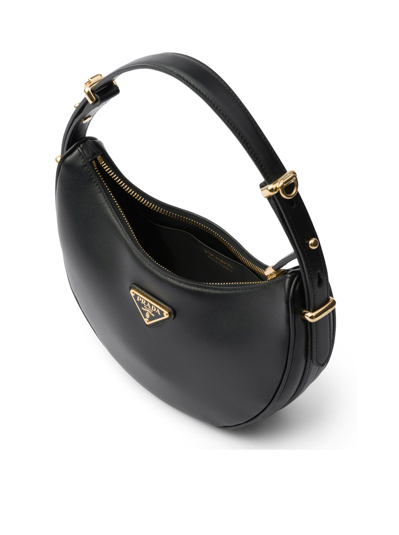 PRADA ARQUÉ LEATHER SHOULDER BAG