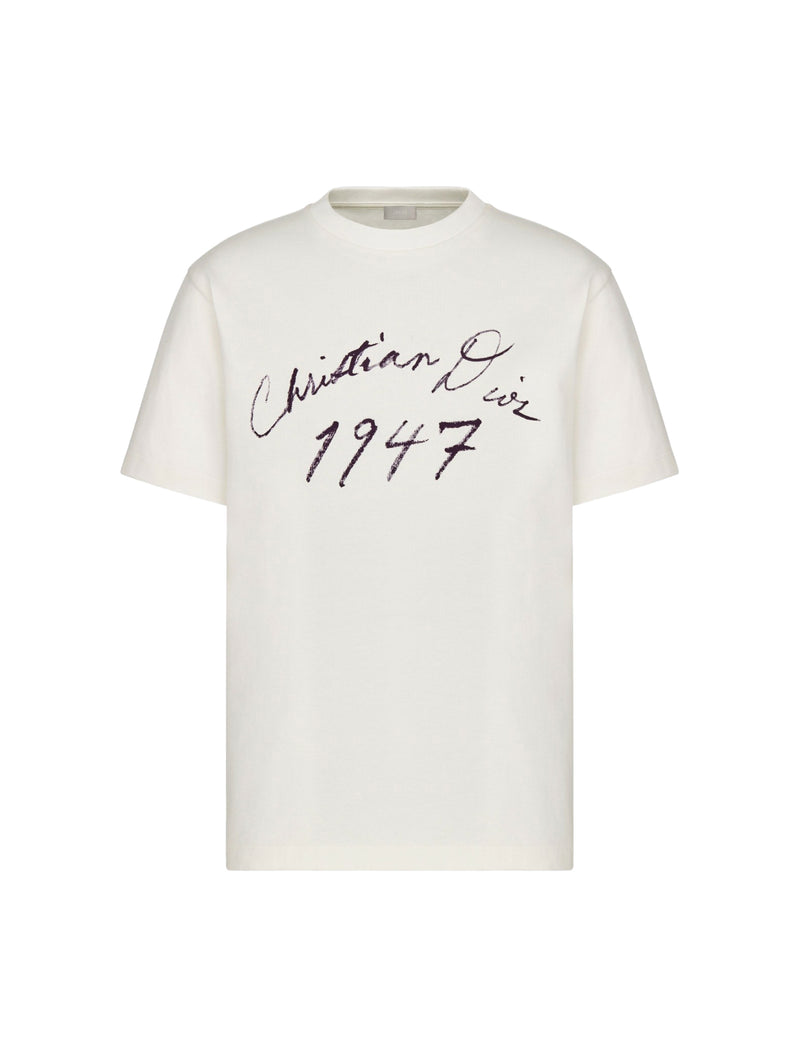 Relaxed fit T-shirt with handwritten Christian Dior signature