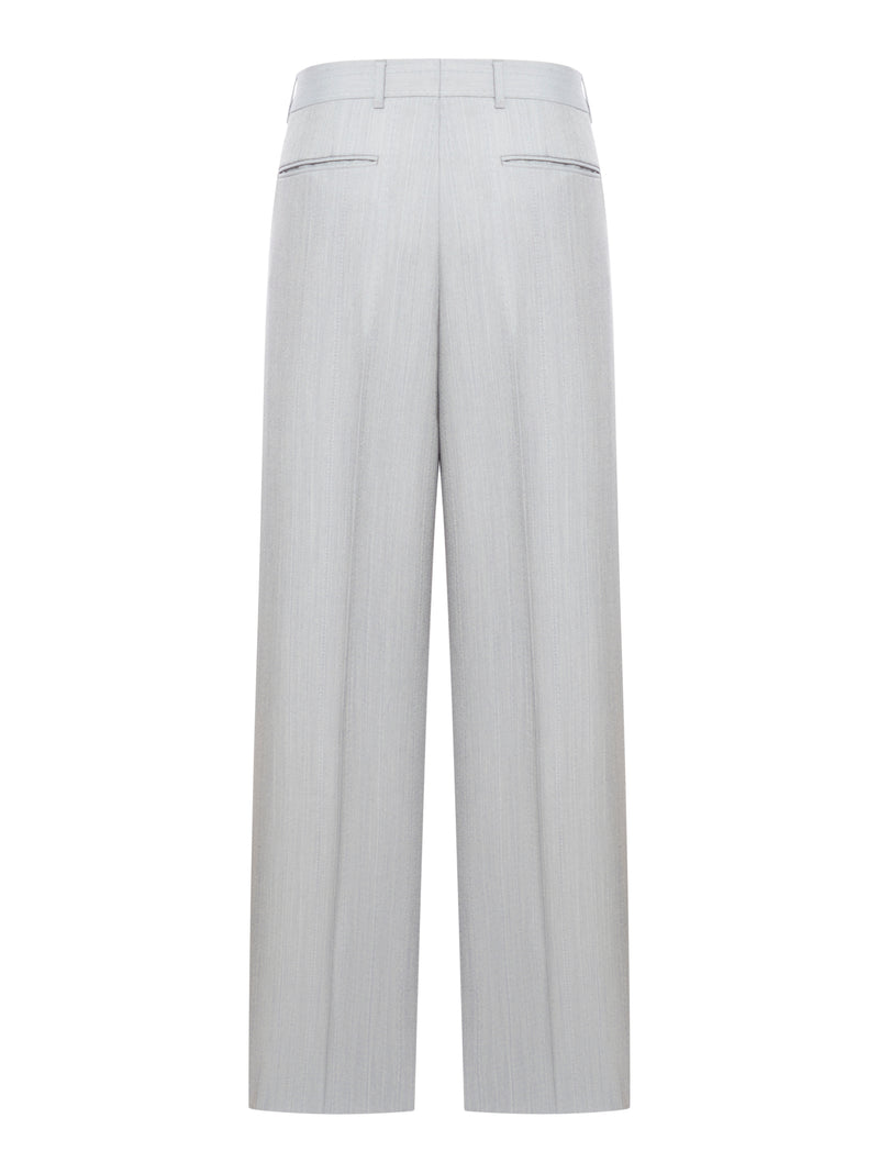 trousers with pleats