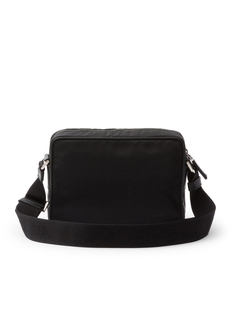 SHOULDER BAG IN RE-NYLON AND SAFFIANO