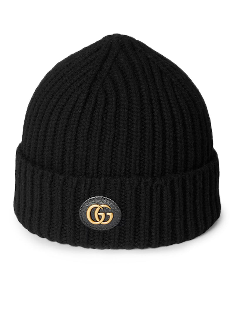 CASHMERE WOOL HAT WITH DOUBLE G