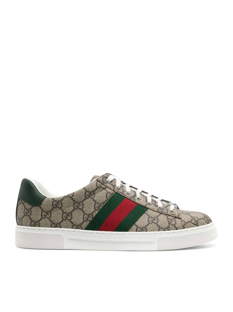 GUCCI ACE MEN`S SNEAKER WITH WEB DETAIL