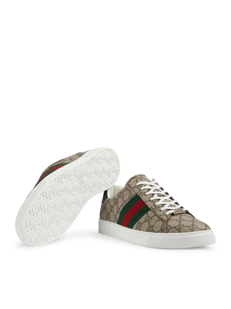 GUCCI ACE MEN`S SNEAKER WITH WEB DETAIL