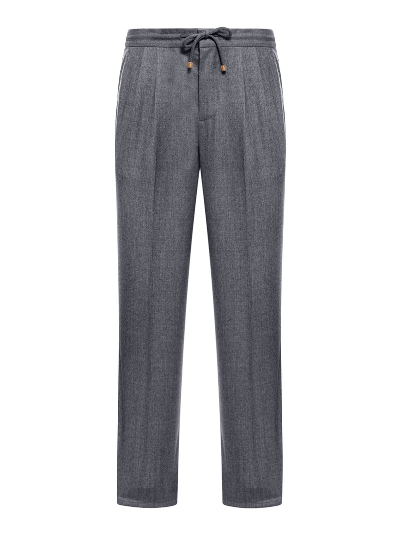 WOOL TROUSERS WITH PLEATS