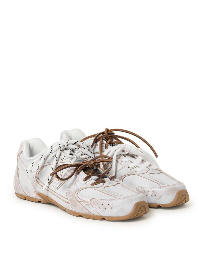 NEW BALANCE X MIU MIU 530 SL SNEAKERS IN LEATHER