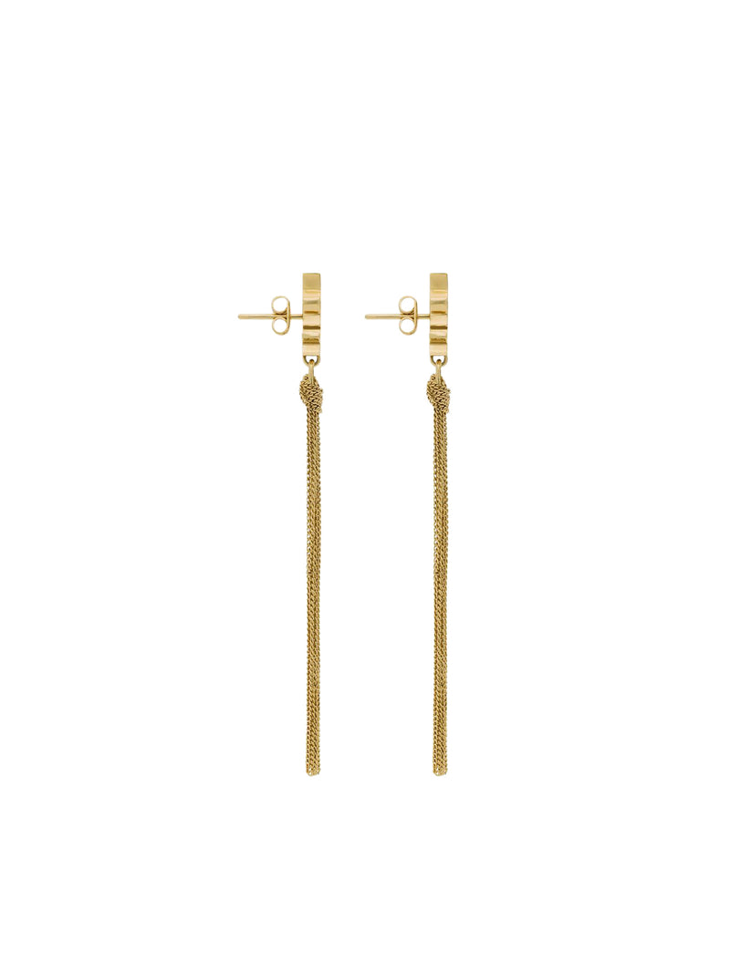 METAL EARRINGS WITH CASSANDRE TASSEL