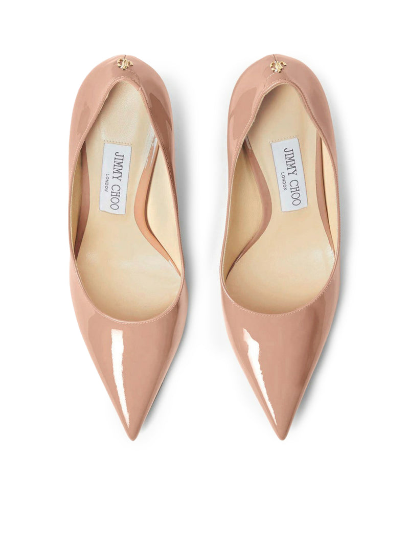 PATENT LEATHER DECOLLETE WITH JC LOGO