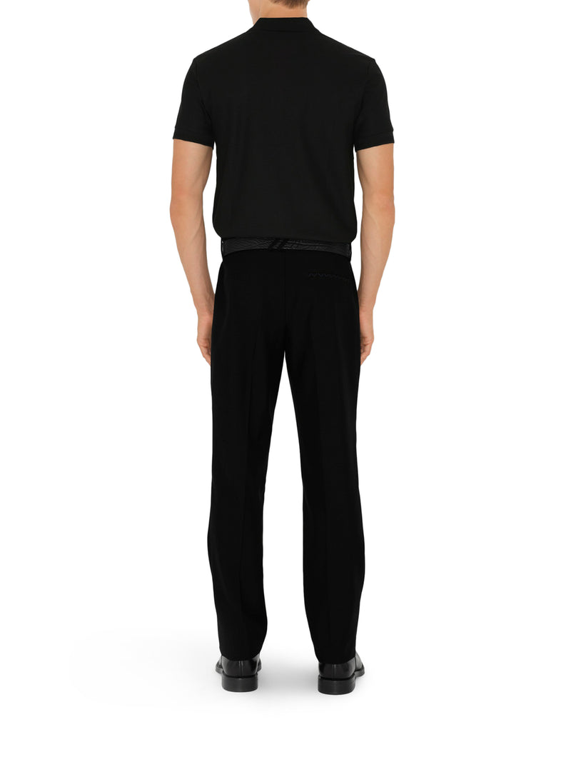 COTTON POLO SHIRT WITH EMBROIDERED EKD LOGO