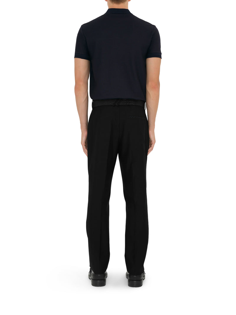 COTTON POLO SHIRT WITH EMBROIDERED EKD LOGO