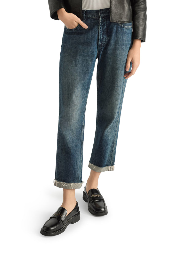 BOYFRIEND JEANS IN BLUE DENIM