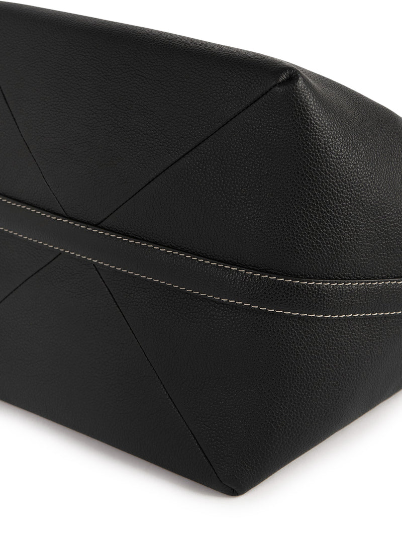 BELTED TOTE BAG IN HAMMERED CALFSKIN