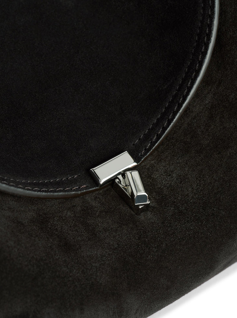T-LOCK SUEDE HANDBAG