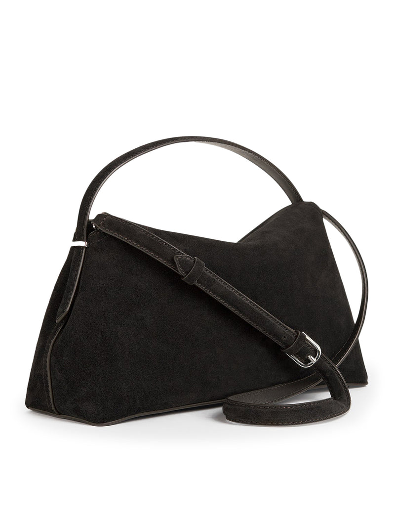 T-LOCK SUEDE HANDBAG