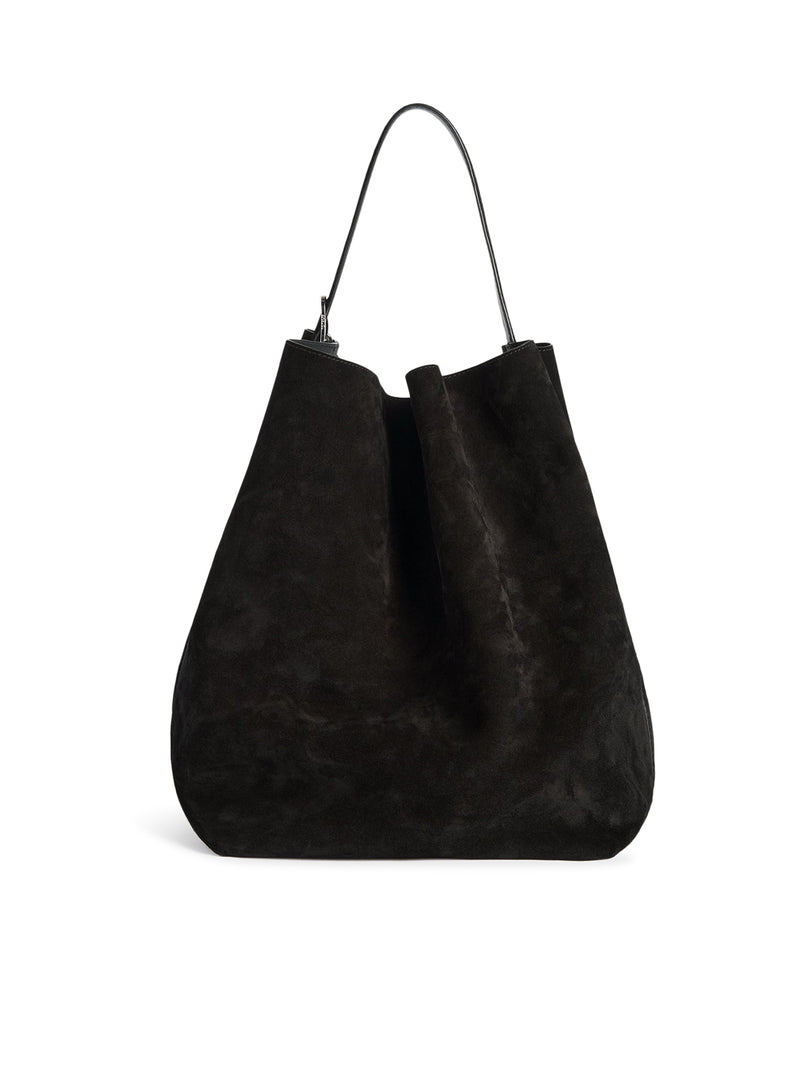 BELTED SUEDE TOTE BAG