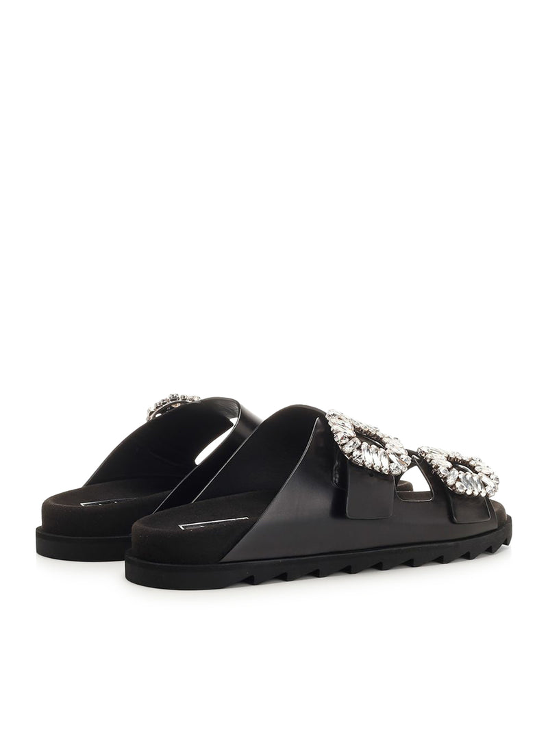 MULE SLIDY VIV` IN LEATHER