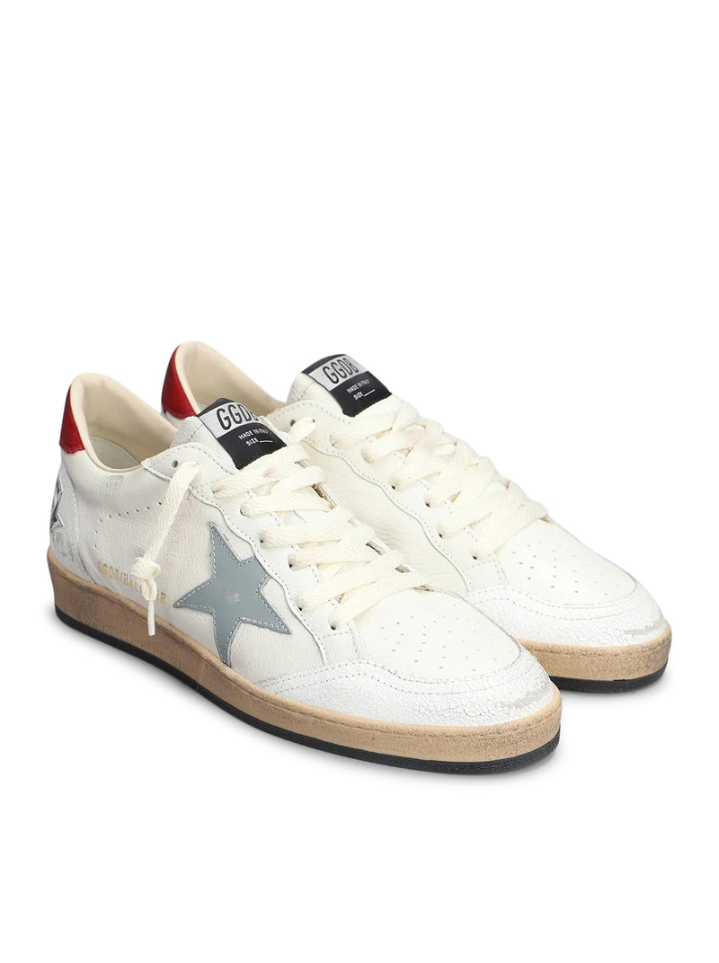 BALL-STAR SNEAKERS IN HAMMERED AND CRAQUELÉ LEATHER