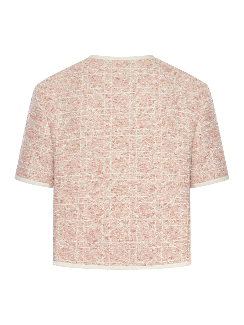 SHORT SLEEVE TWEED JACKET