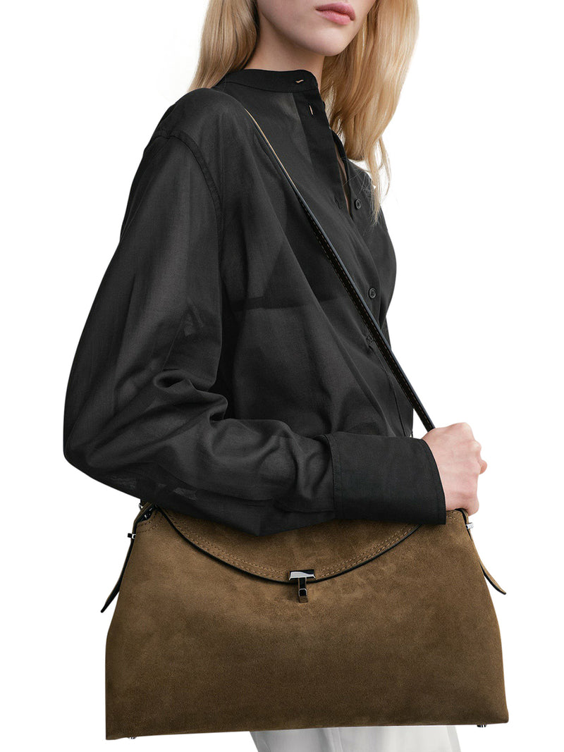 T-LOCK SUEDE TOP HANDLE