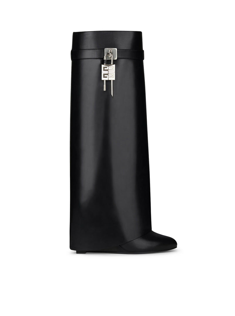 SHARK LOCK LEATHER WIDE FIT BOOTS