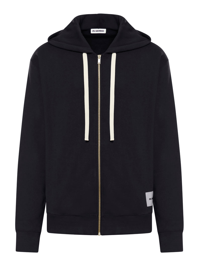 HOODIE WITH ZIP AND LOGO