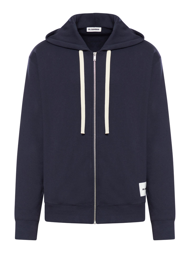 HOODIE WITH ZIP AND LOGO