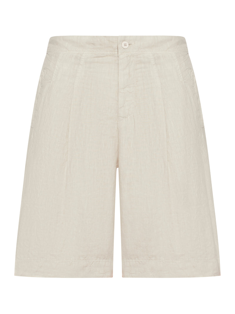 LINEN BERMUDA SHORTS